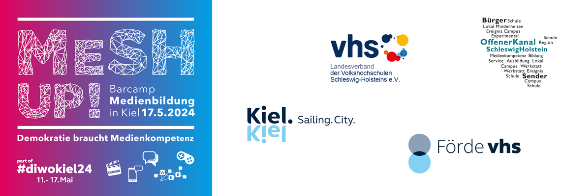 Logo MeSH Up! 2024 –  Das Kieler Barcamp Medienbildung