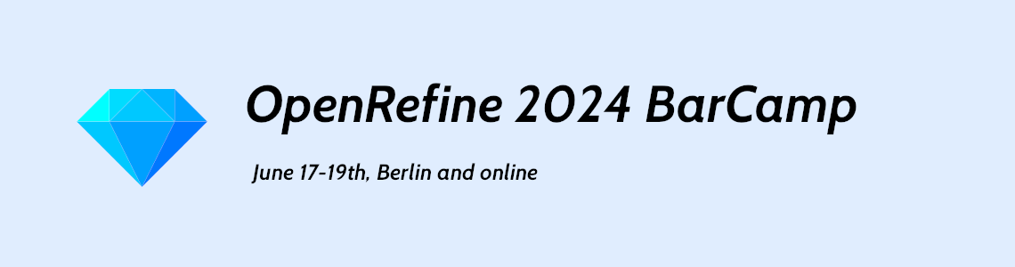Logo OpenRefine 2024 BarCamp