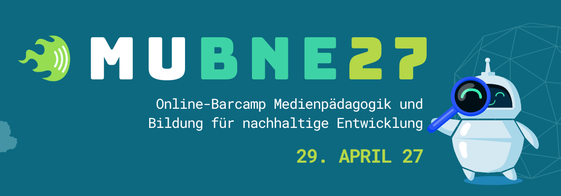 Logo Online-Barcamp Medienpädagogik und Bildung für nachhaltige Entwicklung 2027