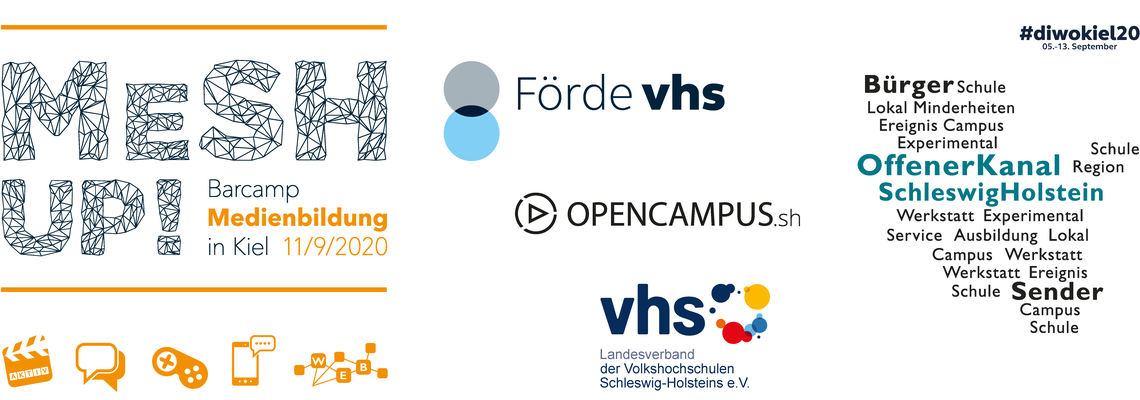 Logo MeSH Up! 2020 –  Das Kieler Online-Barcamp „Medienbildung“