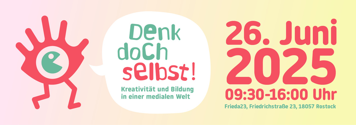 Logo "Denk doch selbst" - Kreativität und Bildung in einer medialen Welt 