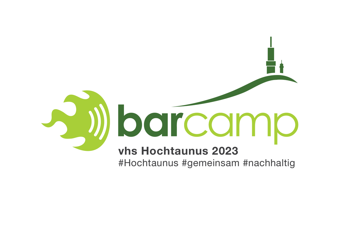 Logo #Hochtaunus,#gemeinsam, #nachhaltig 2023 - hybrides Barcamp
